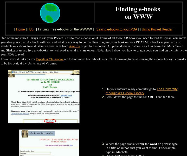 Finding E Books Website