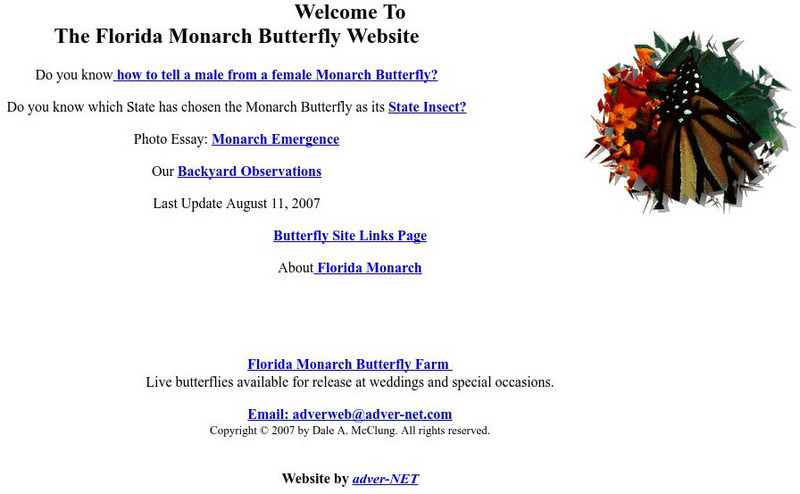 The Florida Monarch Butterfly Website Website The Florida Monarch Butterfly Website Website