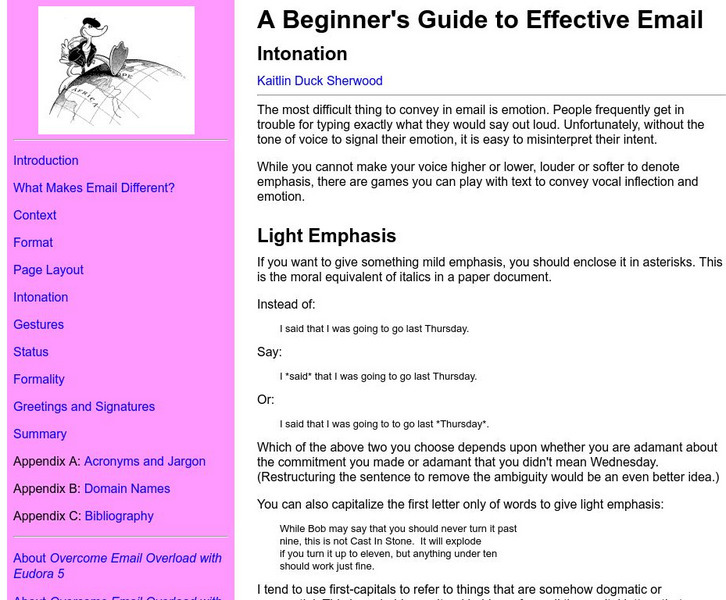 A Beginner's Guide to Effective Email: Intonation Activity A Beginner's Guide to Effective Email: Intonation Activity