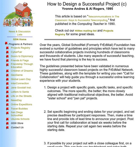 Global School Net: How to Design a Successful Project Article Global School Net: How to Design a Successful Project Article