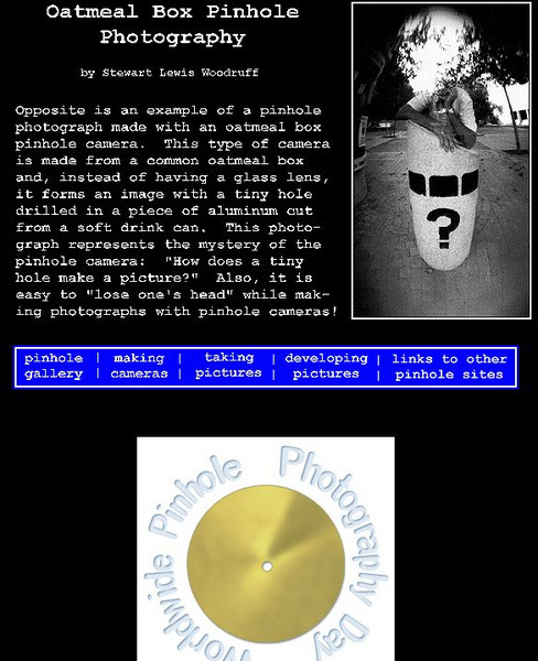 Personal Site: Oatmeal Box Pinhole Photography Activity Personal Site: Oatmeal Box Pinhole Photography Activity