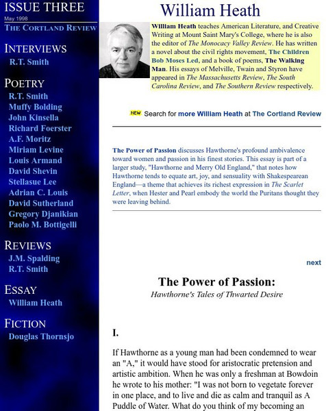 The Power of Passion: Tales of Thwarted Desire Website