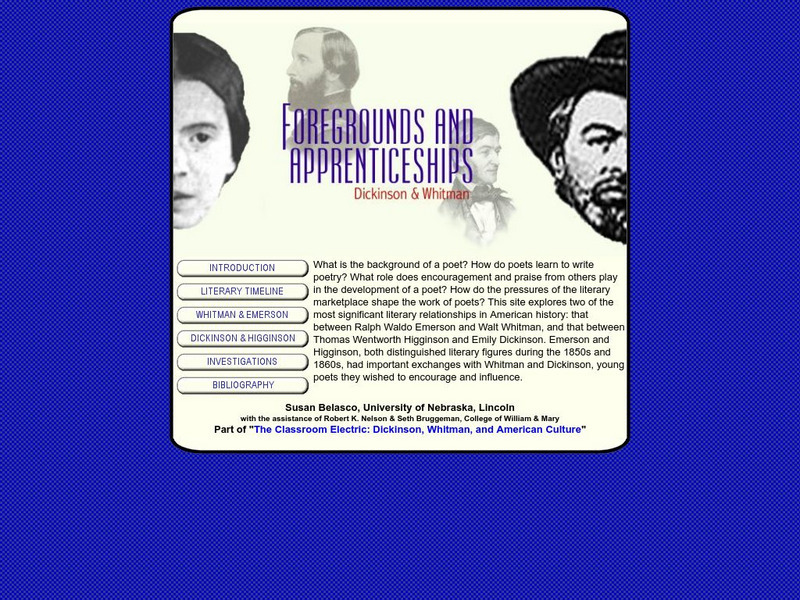 Foregrounds and Apprenticeships: Dickinson & Whitman Unit Plan Foregrounds and Apprenticeships: Dickinson & Whitman Unit Plan
