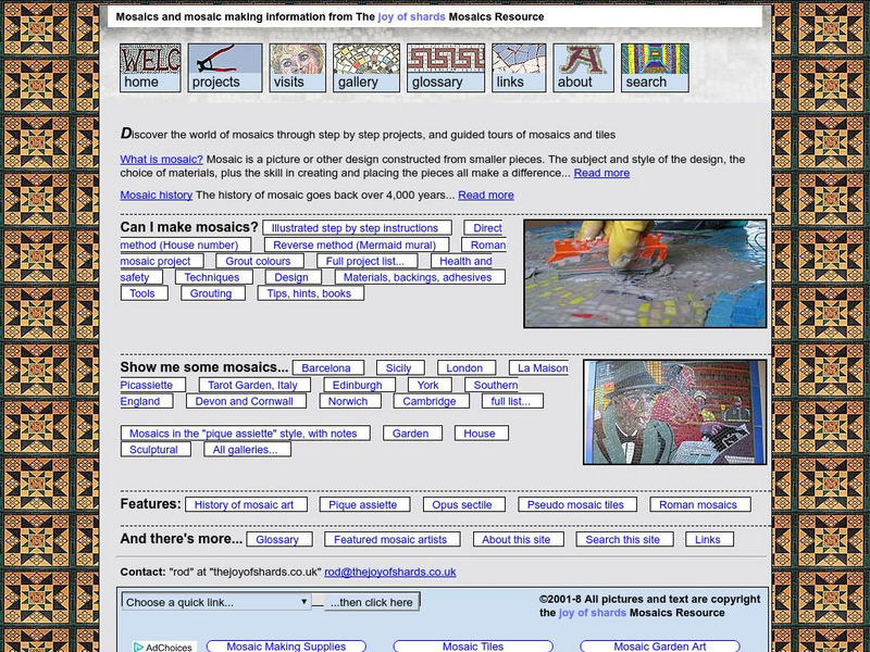 The Joy of Shards: Mosaics Resource Website