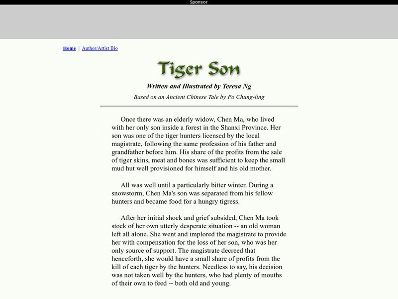Children's Storybooks Online: "Tiger Son" Website Children's Storybooks Online: "Tiger Son" Website