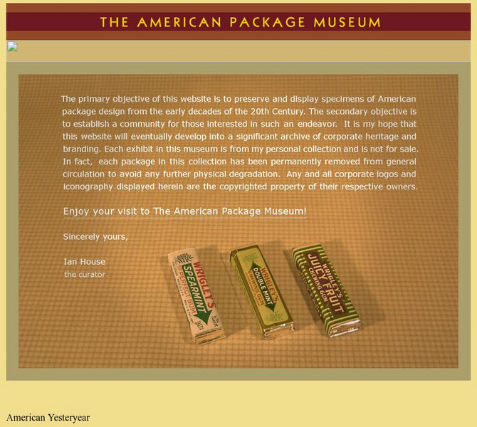 The American Package Museum Website The American Package Museum Website