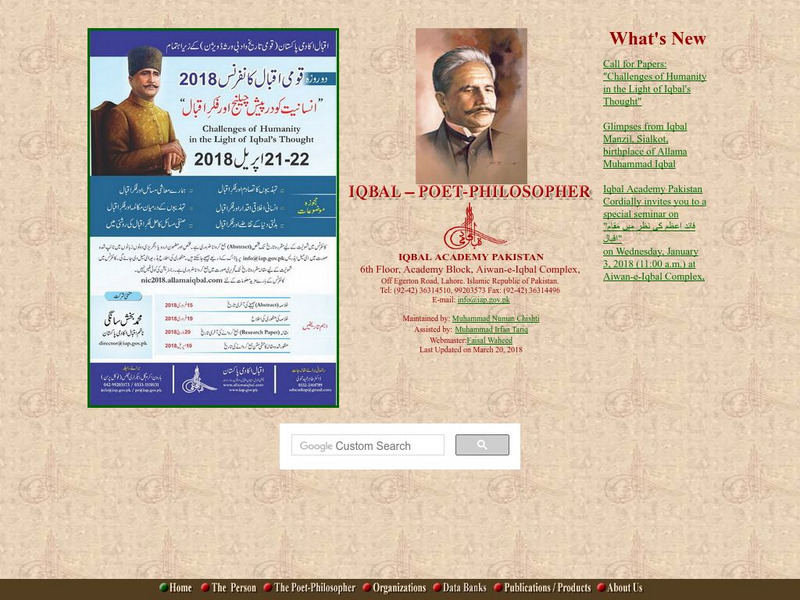 Allama Iqbal Poet Iqbal Academy Website Allama Iqbal Poet Iqbal Academy Website