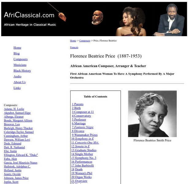 Florence Beatrice Price: African American Composer Website Florence Beatrice Price: African American Composer Website