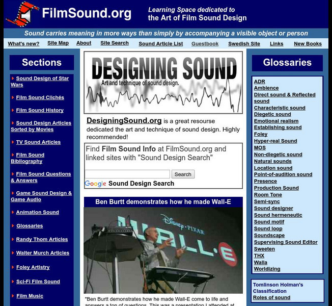 Film Sound: Film Sound Design Website Film Sound: Film Sound Design Website