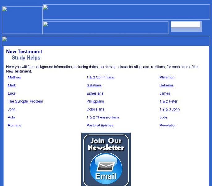 New Testament Study Helps Handout New Testament Study Helps Handout