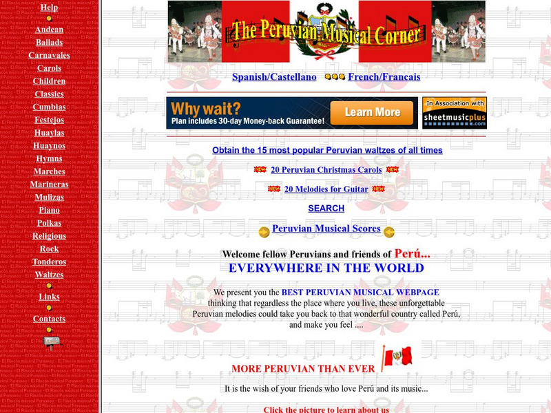 El Rincon Musical Peruano (Music of Peru) Website El Rincon Musical Peruano (Music of Peru) Website