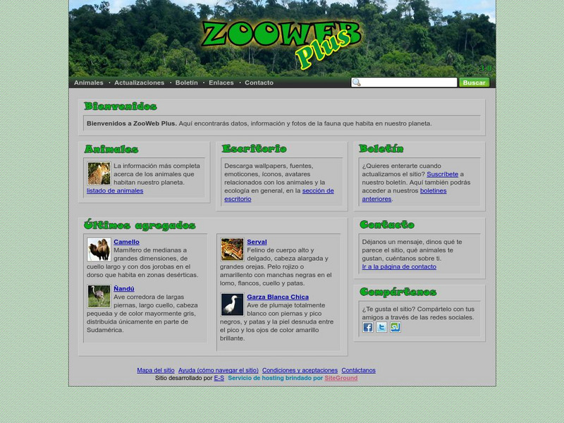 Zoo Web Plus (Spanish) Website Zoo Web Plus (Spanish) Website