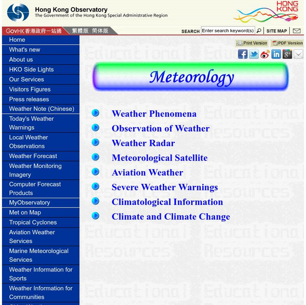 Hong Kong Observatory: Meteorology Website Hong Kong Observatory: Meteorology Website
