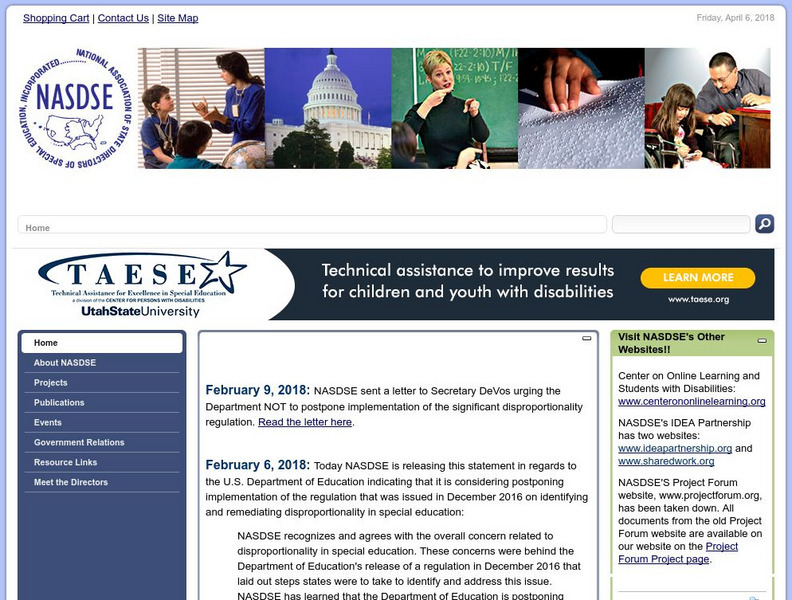 National Assoc. Of State Directors of Special Education Website