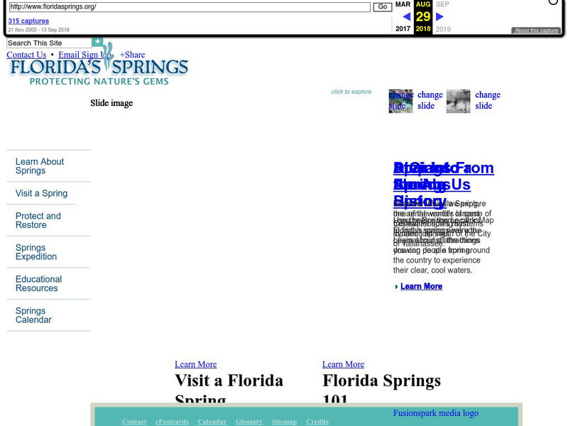 Florida's Springs: Protecting Nature's Gems Website Florida's Springs: Protecting Nature's Gems Website