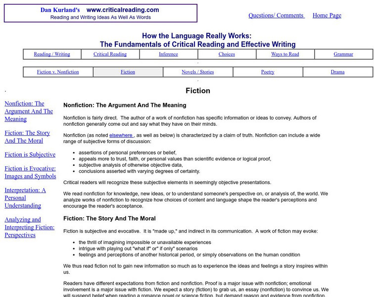 How the Language Works: Fiction Article How the Language Works: Fiction Article
