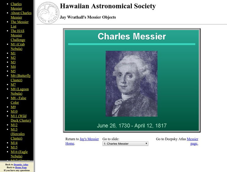 Has: Charles Messier Website Has: Charles Messier Website