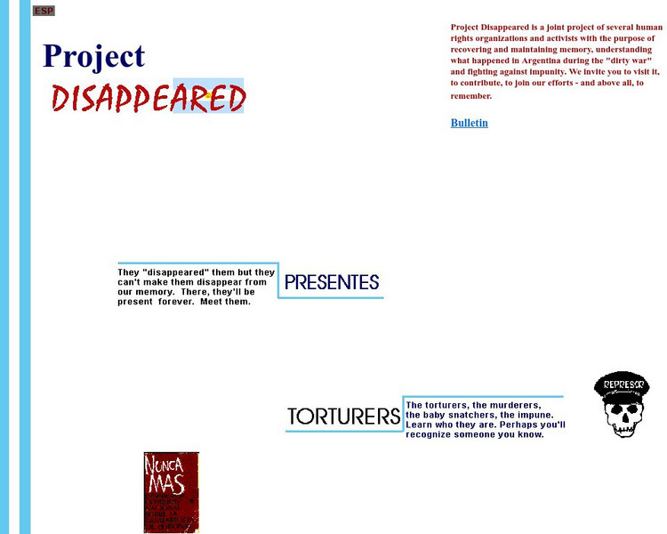 Project Disappeared Website