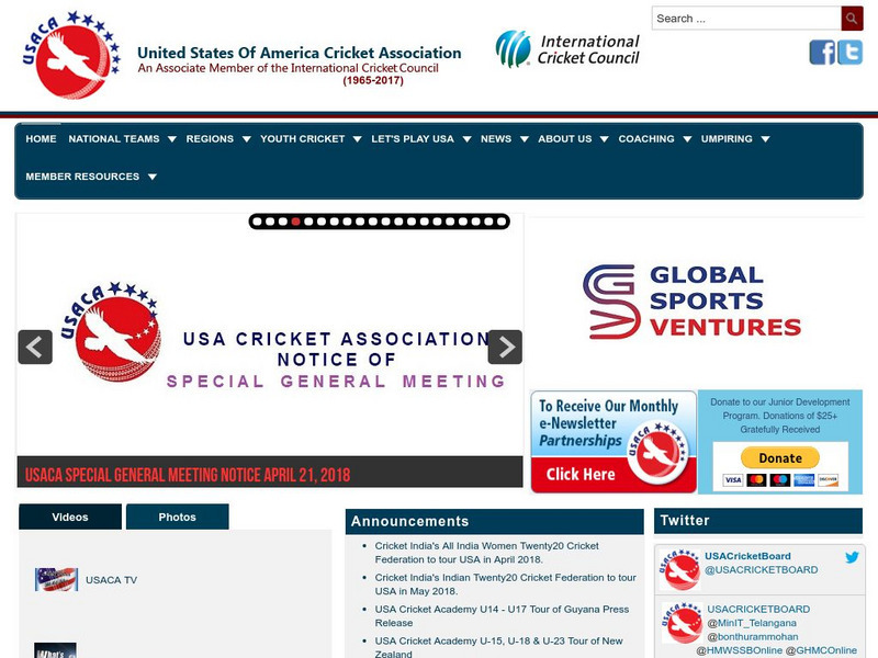 Usaca: The United States of America Cricket Association Website Usaca: The United States of America Cricket Association Website