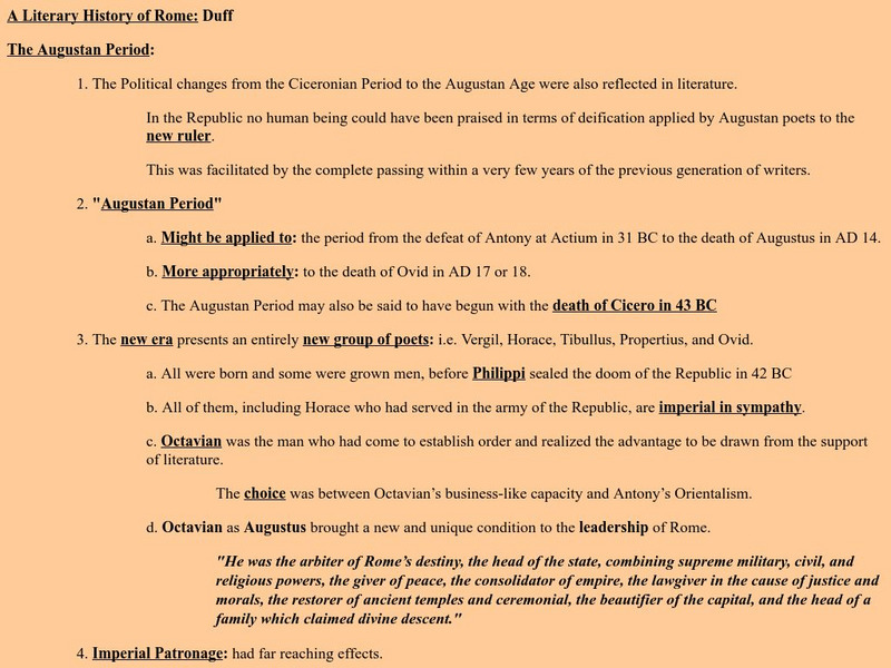 The Augustan Period, Vergil, and the Aeneid Website The Augustan Period, Vergil, and the Aeneid Website