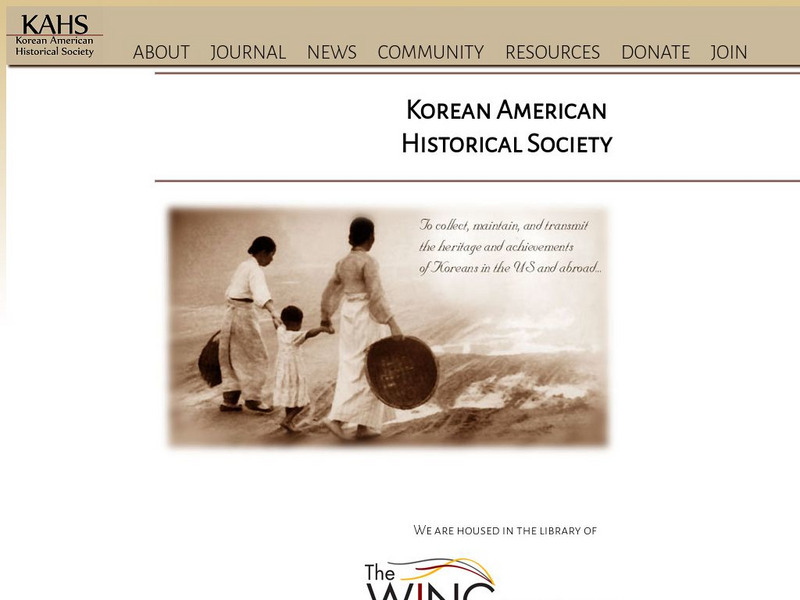Korean American Historical Society Website Korean American Historical Society Website