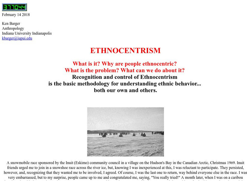 Ethnocentrism Article Ethnocentrism Article