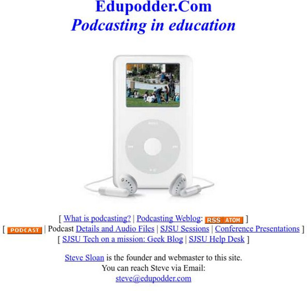 Edupodder: Podcasting in Education Website