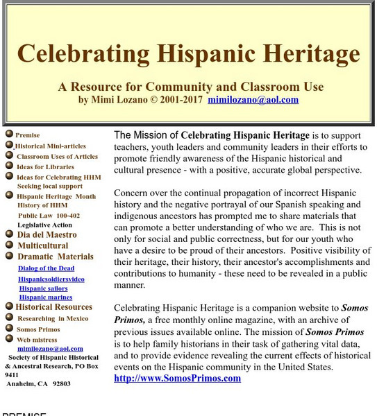 Somos Primos: Celebrating Hispanic Heritage Website Somos Primos: Celebrating Hispanic Heritage Website
