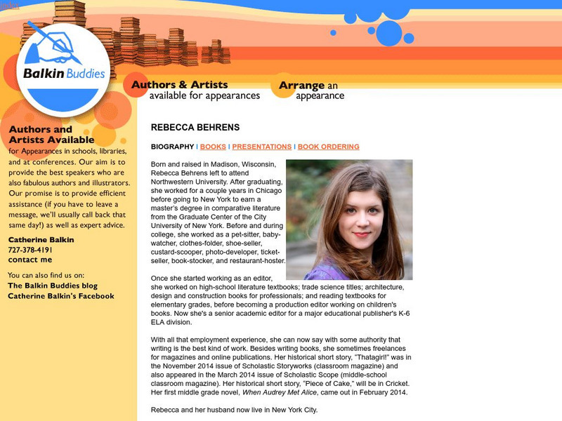 Balkin Buddies: Barbara Robinson Website