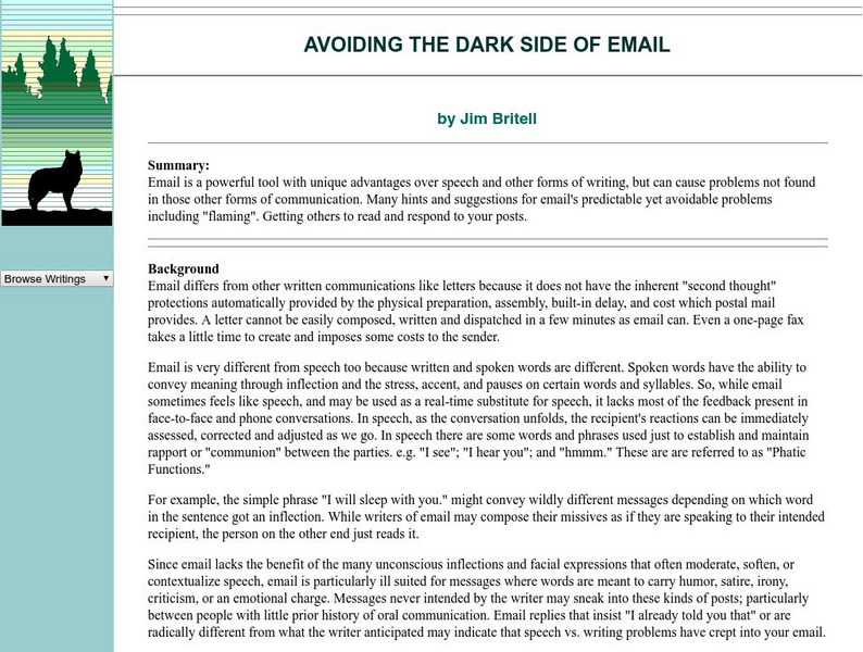 Grassroots Consulting: Avoiding the Dark Side of Email Article Grassroots Consulting: Avoiding the Dark Side of Email Article