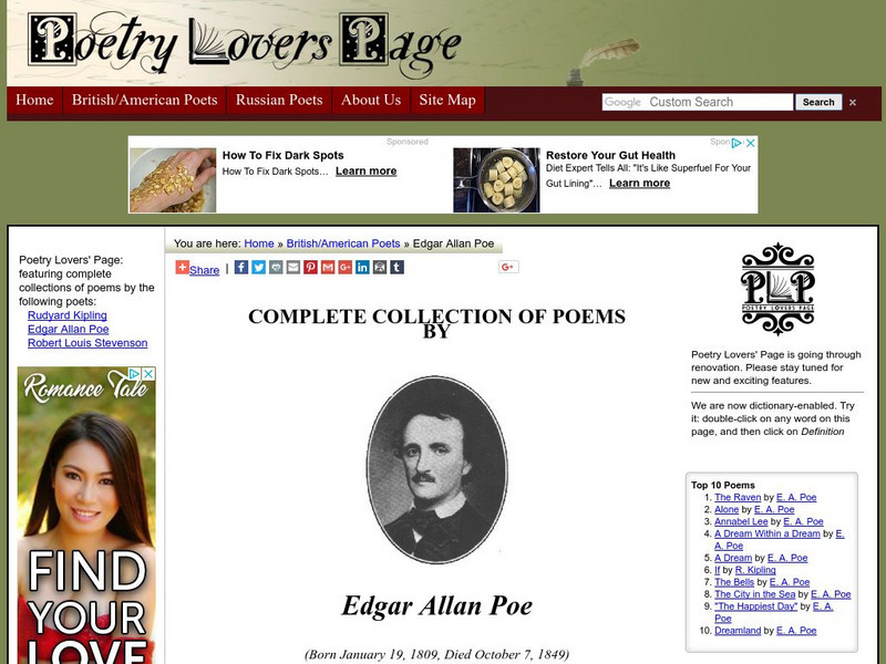 Poetry Lovers' Page: Poems by Edgar Allan Poe eBook Poetry Lovers' Page: Poems by Edgar Allan Poe eBook