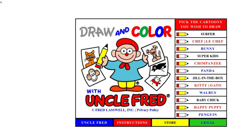 Uncle Fred: Draw and Color Activity Uncle Fred: Draw and Color Activity