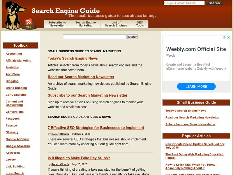 K. Clough: Search Engine Guide Website K. Clough: Search Engine Guide Website