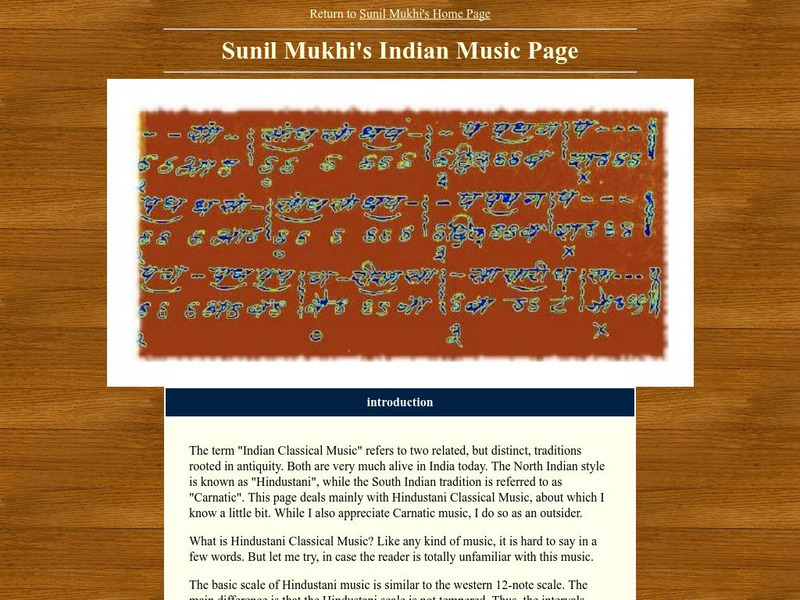 Sunil Mukhi's Home Page: Indian Music Page Website Sunil Mukhi's Home Page: Indian Music Page Website