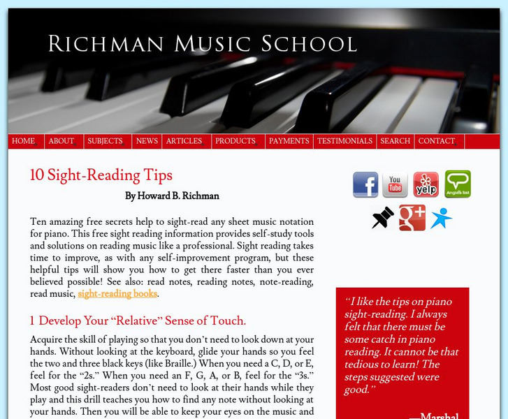 Sound Feelings: Ten Amazing Free Sight Reading Tips Website Sound Feelings: Ten Amazing Free Sight Reading Tips Website