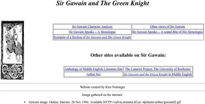 Sir Gawain and the Green Knight Unit Plan Sir Gawain and the Green Knight Unit Plan
