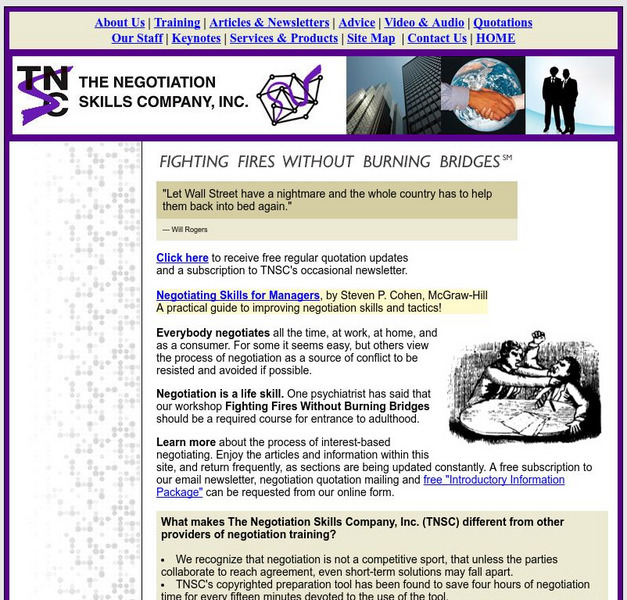 The Negotiation Skills Company Website The Negotiation Skills Company Website