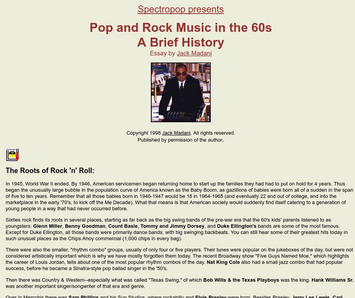 Pop and Rock Music in the 60s: A Brief History Website Pop and Rock Music in the 60s: A Brief History Website