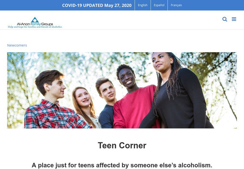 Al Anon: Alateen Teen Corner Website