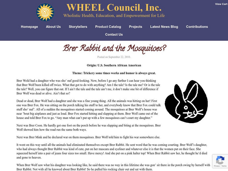 Wheel Council: Brer Rabbit and the Mosquitoes Website