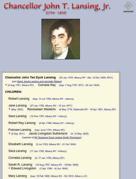 Chancellor John Ten Eyck Lansing, Jr. Website Chancellor John Ten Eyck Lansing, Jr. Website