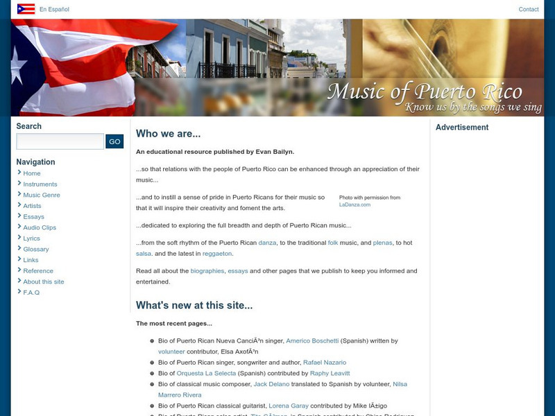 Music of Puerto Rico Website Music of Puerto Rico Website