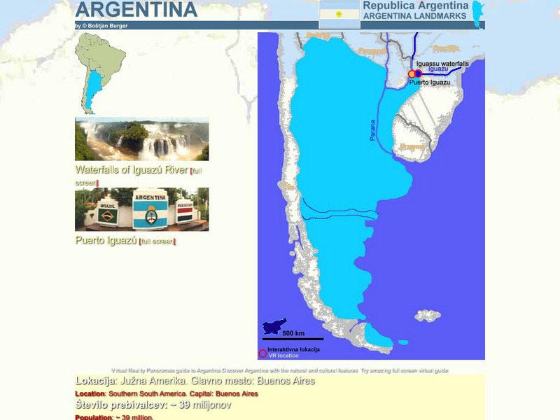 Argentina Landmarks Virtual Panoramic Tour Graphic Argentina Landmarks Virtual Panoramic Tour Graphic