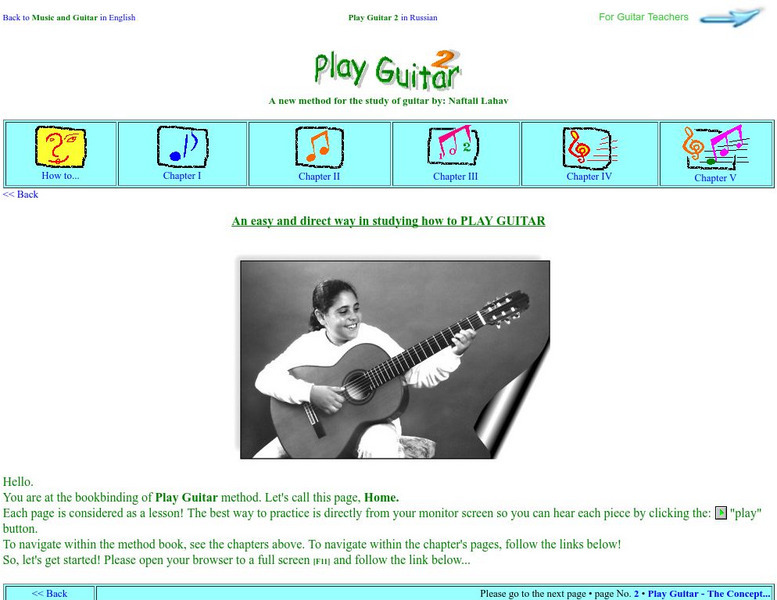 Play Guitar: A New Method for the Study of Guitar Website