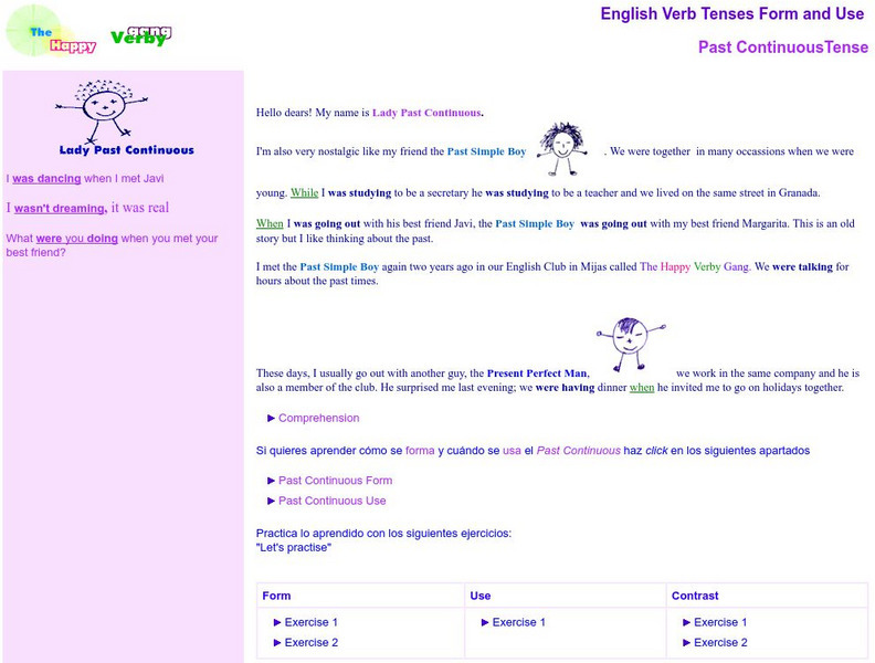 Isabel's Esl Site: Past Continuous Tense Activity Isabel's Esl Site: Past Continuous Tense Activity