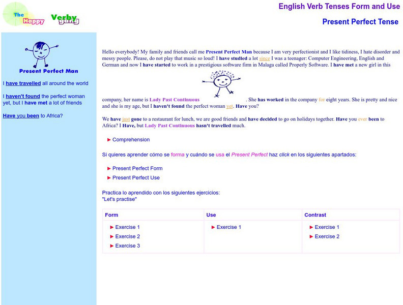 Isabel's Esl Site: Present Perfect Tense Activity Isabel's Esl Site: Present Perfect Tense Activity