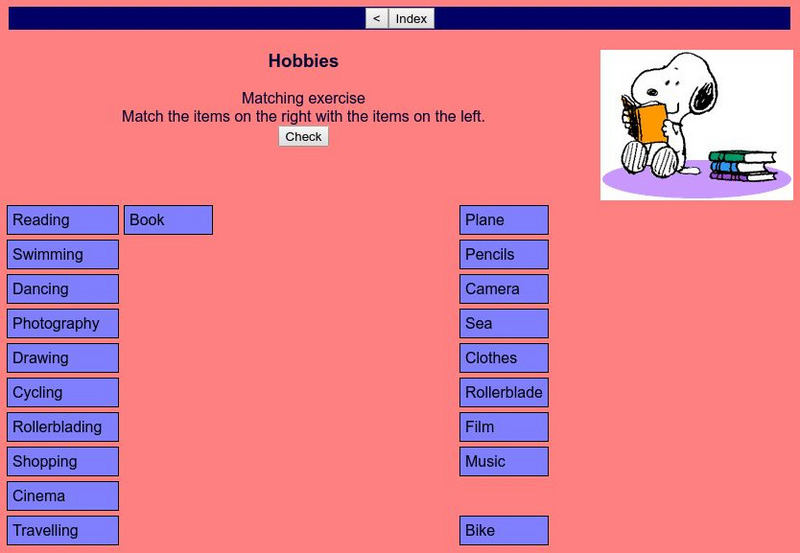 Isabel's Esl Site: Hobbies Interactive Isabel's Esl Site: Hobbies Interactive