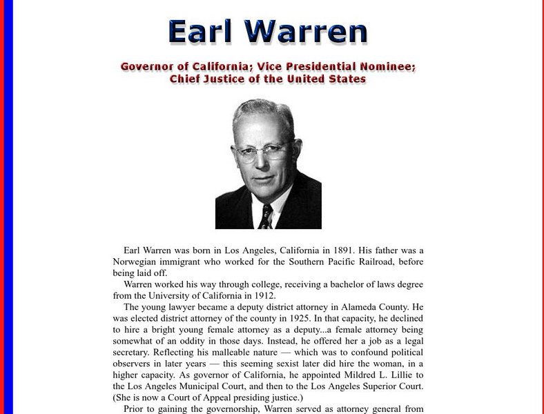 Metropolitan News Company: Earl Warren Activity Metropolitan News Company: Earl Warren Activity