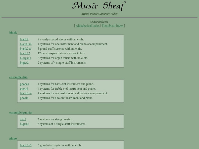 Music Sheaf: Music Paper Activity Music Sheaf: Music Paper Activity