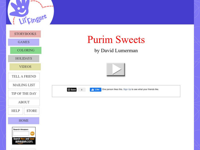 Lil' Fingers: Purim Sweets Activity Lil' Fingers: Purim Sweets Activity